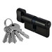 Цилиндр ключ/фиксатор 60мм, 5 ключей (черный никель) «MODENO» BN